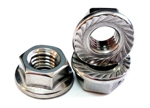 Nakrętka kołnierzowa ząbkowana M8 DIN6923 A2